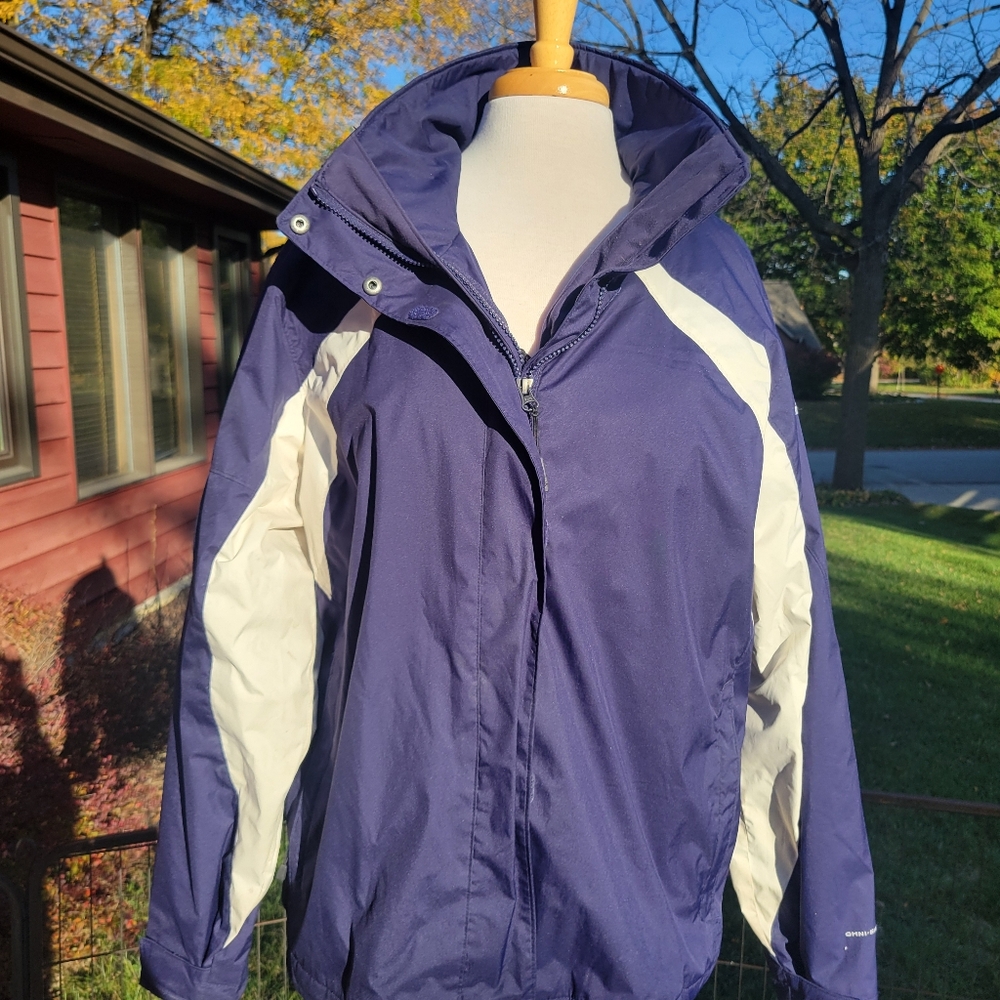 💥💥SOLD💥💥Columbia Snowy Onmi Shield Purple & White Softshell Ski Jacket-1X - Picture 1 of 13